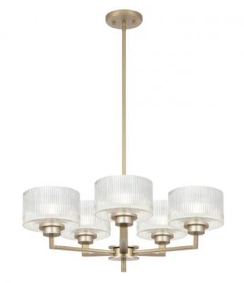 MORENO 5 LIGHT ANTIQUE SILVER PENDANT